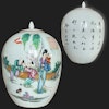 Antique Chinese Porcelain Ginger Jar with lid Republic period