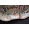 Antique Chinese rose mandarin canton rose platter kidney/scalloped shape #517