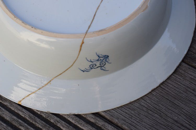 Large antique Chinese imari porcelain basin handwash early 18th Century - Free Shipping!