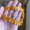 Natural Amber necklace from Sweden baltic amber egg yolk butterscotch 70's 30G