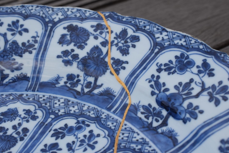 A very large Kangxi charger with lotus pattern