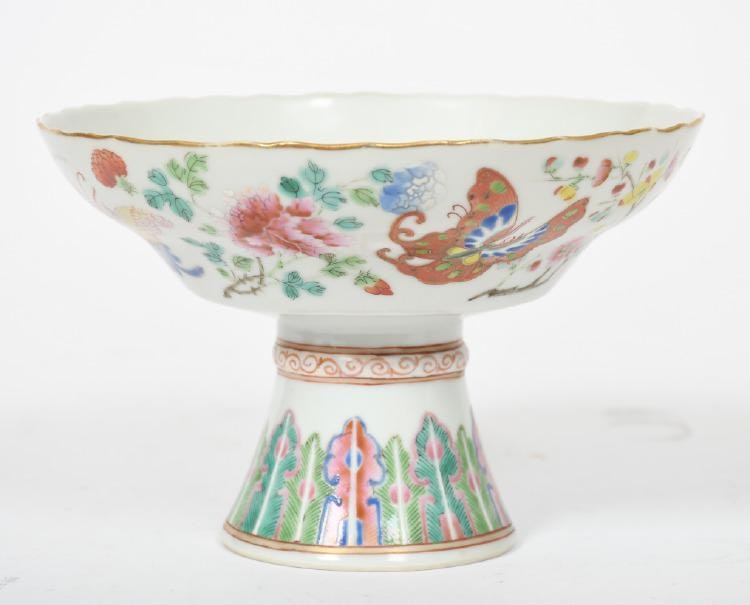 Qing Dynasty altar bowl with butterflies