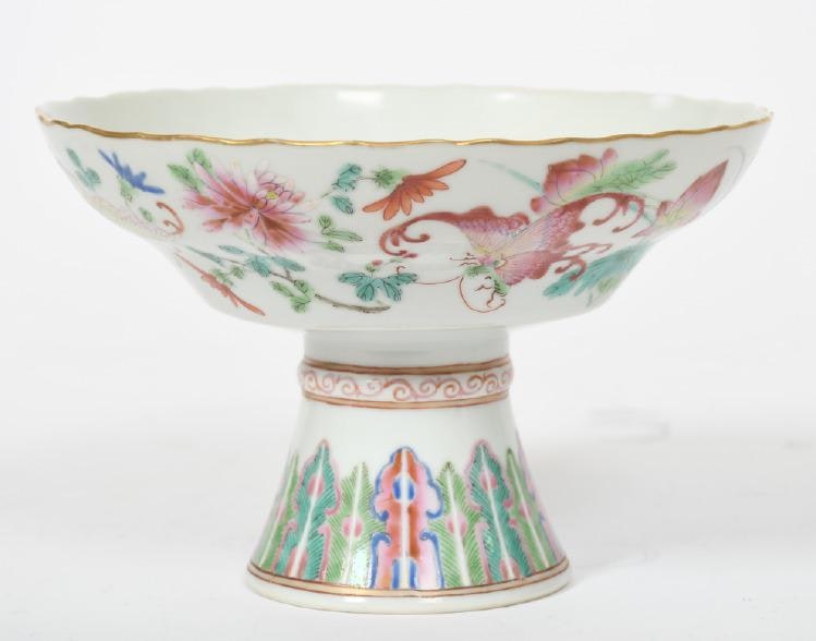 Qing Dynasty altar bowl with butterflies