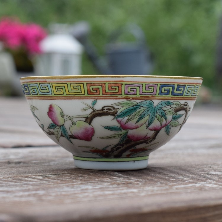 Very fine peach bowl, late Qing Dynasty