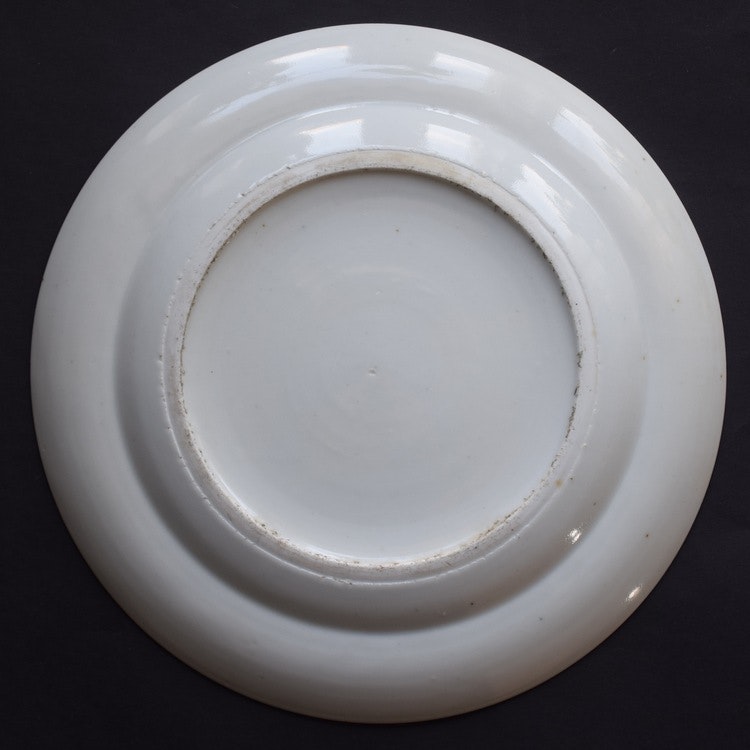 Antique Chinese famille rose mandarin Canton plate , Daoguang period