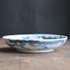 Antique Chinese blue & white dish with Dragon over the wall design, Dehua Kiln