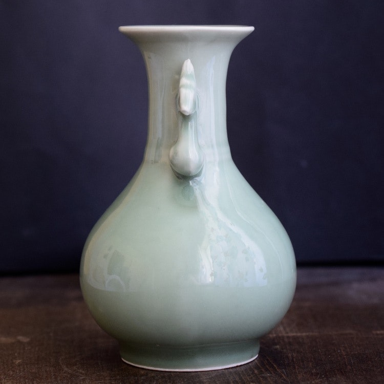 Vintage Chinese Song Longquan Celadon Vase from the 1900's