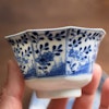 An Antique Chinese Blue & White teacup and saucer Kangxi period #613