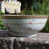 Antique Chinese Punch Bowl Qianlong Period 18th century famille rose decorated