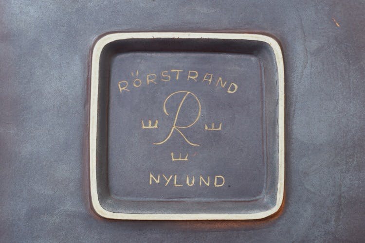 Gunnar Nylund Ashtray Rorstrand Rörstrand Sweden 40-50s Stoneware Scandinavian