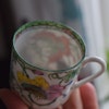 Vintage teacup with saucer Dao Feng Shan / Tao Fong Shan Hong Kong butterfly