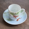 Vintage teacup with saucer Dao Feng Shan / Tao Fong Shan Hong Kong goldfish