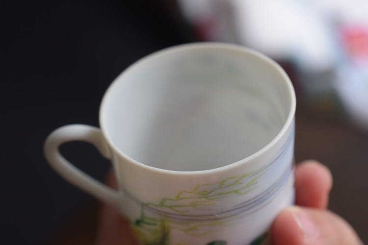Vintage teacup with saucer Dao Feng Shan / Tao Fong Shan Hong Kong goldfish