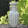 Antique Chinese famille rose vase with peach and deer decoration Republic Period