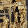 Antique Chinese 3D woodcarving gilt gold wood carving Late Qing Dynasty