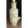 Chinese famille rose Porcelain vase / lamp Second half of the 20th c #695