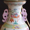 Chinese famille rose Porcelain vase / lamp Tongzhi, late Qing Dynasty