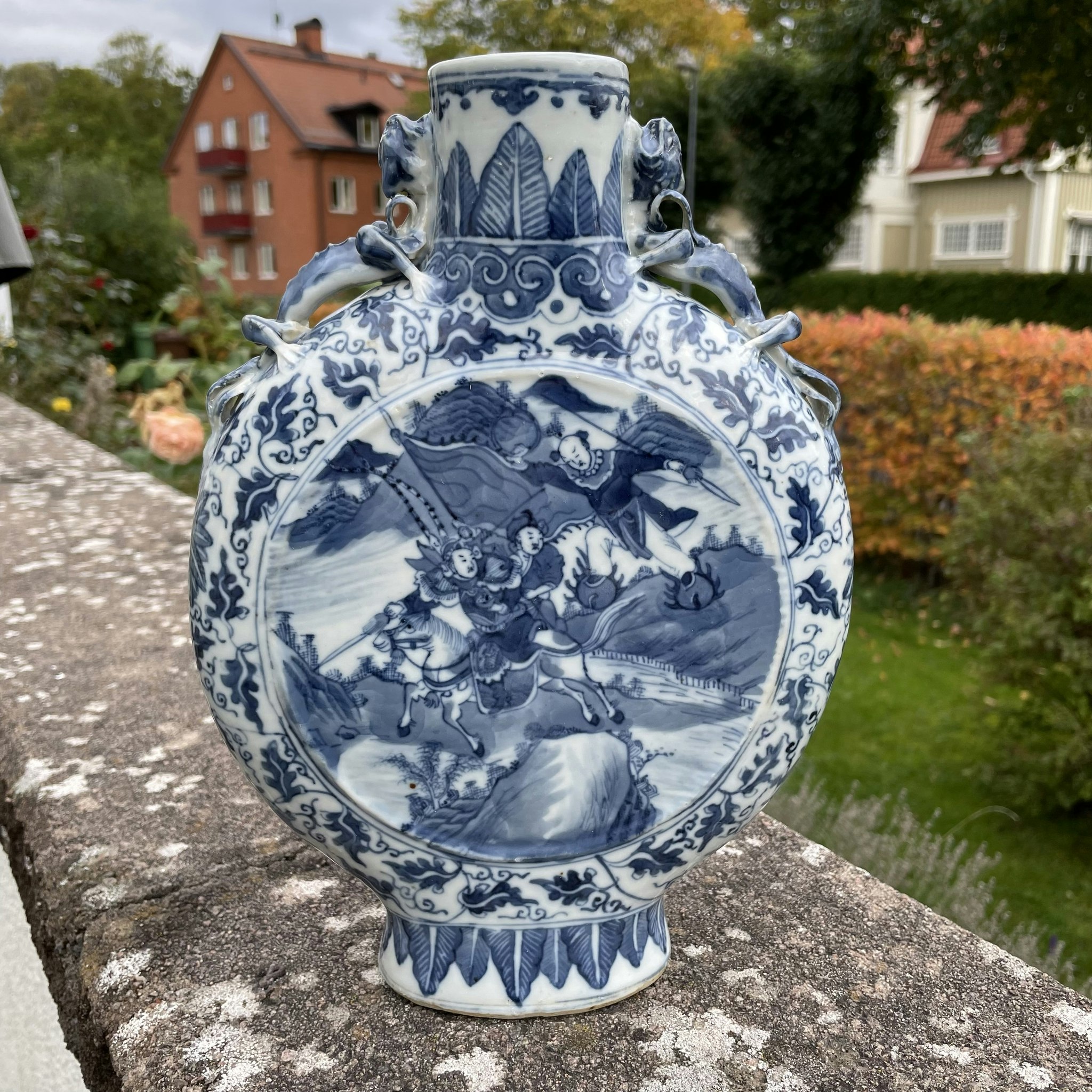 Antique Chinese Porcelain Moonflask Vase Late Qing Dynasty