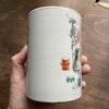 Antique Chinese famille rose brush pot scholars object Republic period #725