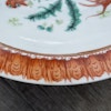 Antique Chinese bowl on foot Carps Goldfish Bats and longevities Late Qing #769