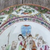 Antique Chinese famille rose mandarin Canton plate with Fu Lu Shou 福禄寿 #771