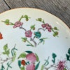Antique chinese famille rose plate decorated with peach and flowers #802