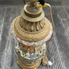 An antique Chinese Rose Mandarin Porcelain vase / lamp 19th Century #799