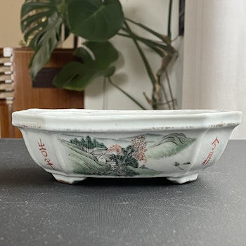 One antique Chinese Qianjiang planter flower pot, Late Qing Early Republic #831