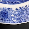 A antique Chinese blue and white export porcelain deep plate 18th/19th c #839