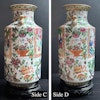 One rare Antique Rose Mandarin vase mid 19th century #850