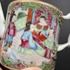 An antique Chinese Canton Rose Mandarin teapot famille rose 19th c  #857