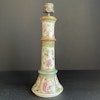 One antique Chinese Canton Rose Mandarin candlestick mid 19th century #859