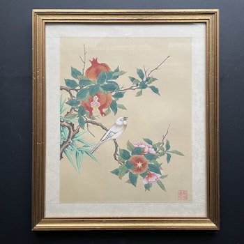 A set of 2 Antique Chinese painting on silk from late Qing early Republic period