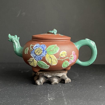 An antique Chinese Yixing teapot with dragon spout  #903