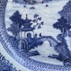 Antique Chinese Export Blue and White Porcelain platter, rococo Qianlong #912