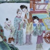 Large famille rose charger, romance of the western chamber, Late Qing / Republic #1676