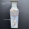 A antique chinese famille rose vase mid 19th c #961
