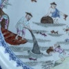 A Chinese famille rose plate with figure scenes, Qianlong, Qing Dynasty #999