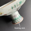 Antique Chinese famille rose plate on foot Late Qing #1026