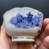 Antique Chinese blue and white Porcelain teacup with gilding Qianlong #1053