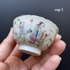 Antique Chinese teacups (set of 4) Late Qing Dynasty, Tongzhi / Guangxu