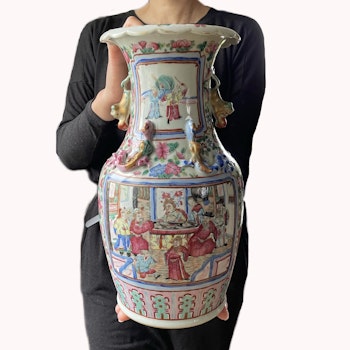 Chinese famille rose Porcelain vase Tongzhi / Guangxu, late Qing Dynasty #1079