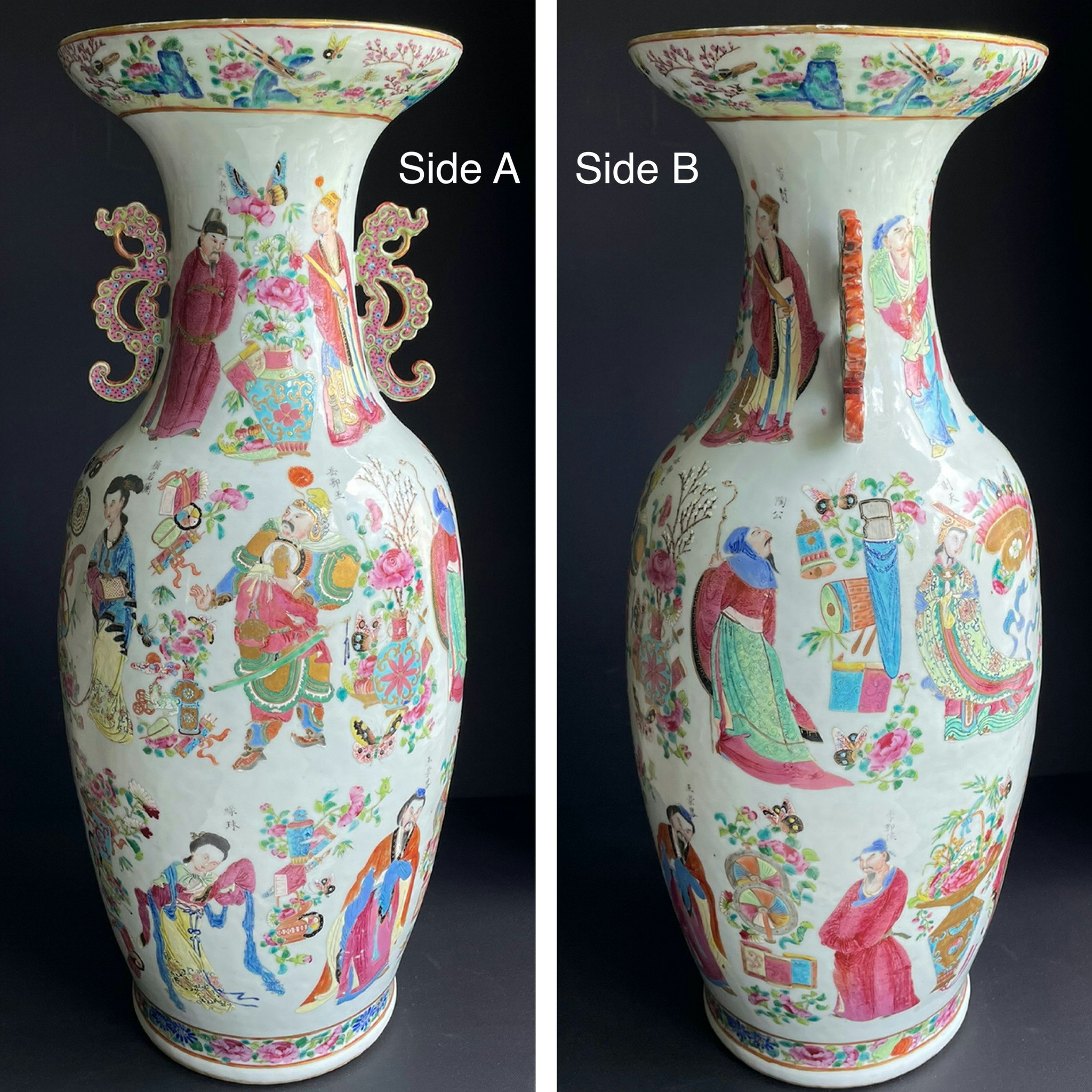 *RESERVED* Chinese huge sized Wu Shuang Pu Mandarin vase 65 cm first half of 19th c #1128