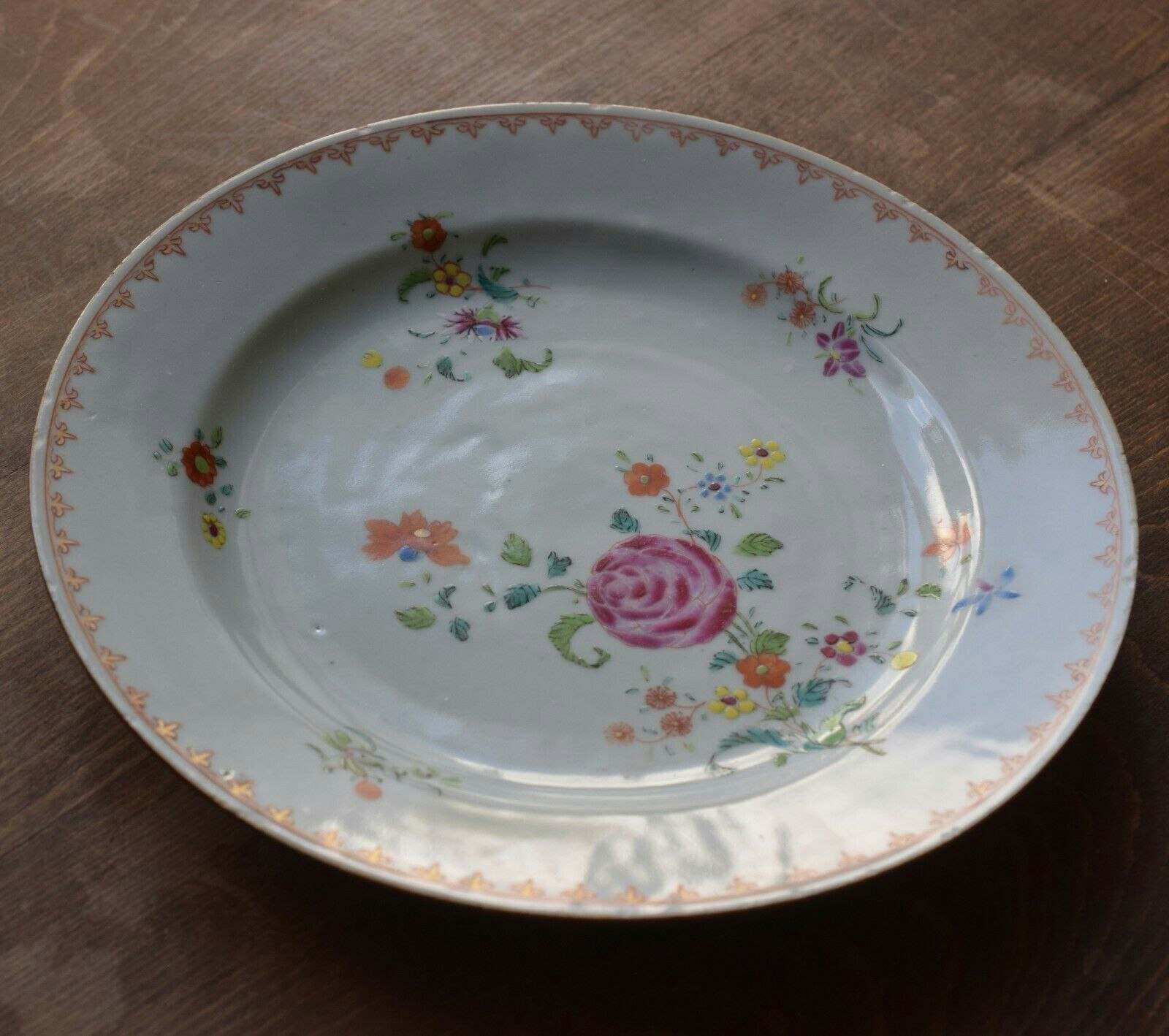 A Chinese famille rose plate, Qianlong, Qing Dynasty #718
