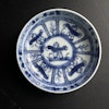 Antique Chinese Porcelain blue and white teacup & saucer 18th c #1166