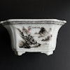 Chinese rectangular porcelain planter Second Half of 1900's 50's 60's #1177