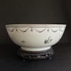 Antique Chinese punch bowl Grisaille and Gilt decoration Qianlong period #1181