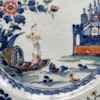 Antique Chinese plate, famille rose and underglazed blue, Qianlong #1200