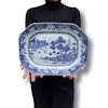 Antique Chinese Export Blue and White Porcelain platter, Qianlong period #1225