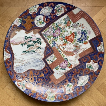 Japanese Monumental monster sized Antique imari charger #1222